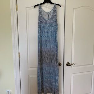 A.n.a. Printed Blue Maxi Beach/Summer Dress